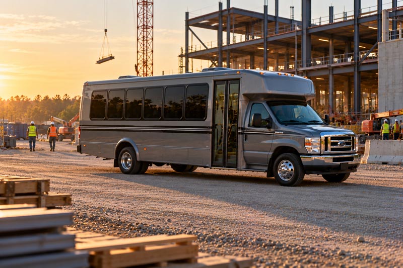 Construction Site Shuttle Bus Rentals in Herndon, VA